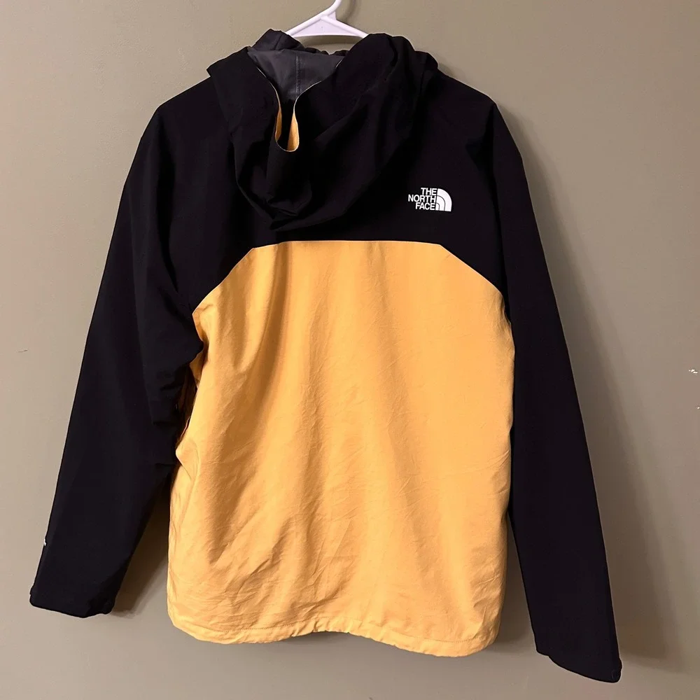 The North Face Thermoball Triclimate DryVent Jacket Mens‎ M Black Yellow Hooded
